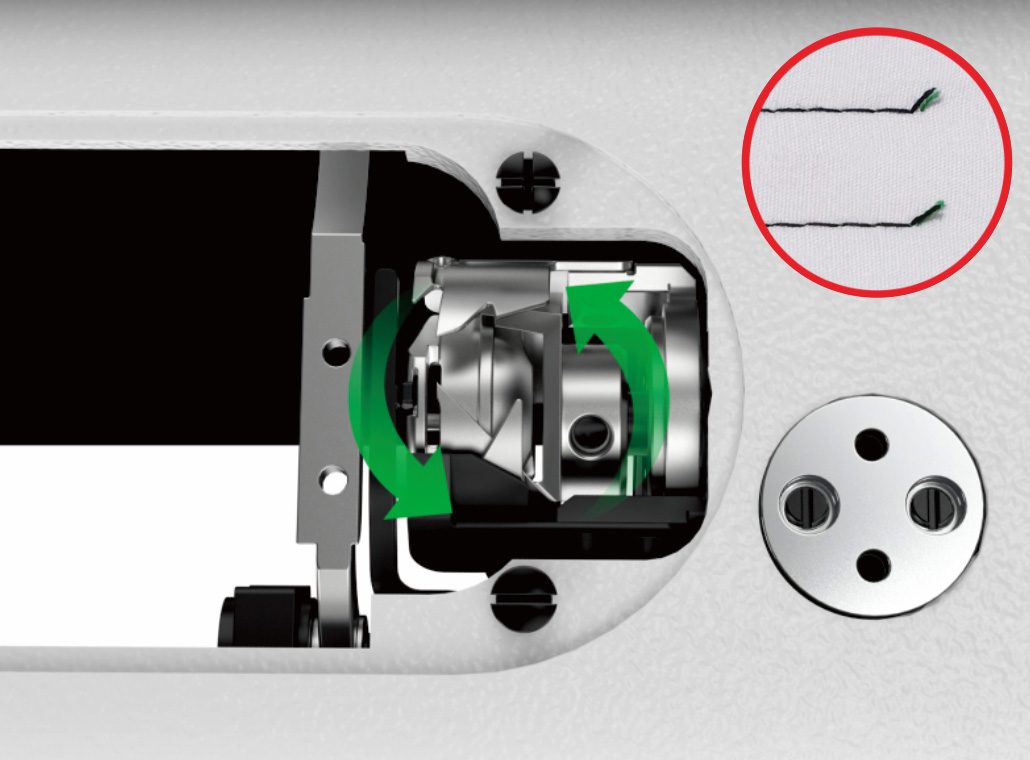 Dual-Knife Synchronization, Shorter Thread Ends