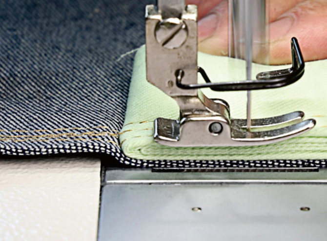 Adapts to thick and thin fabrics automatically for neat stitches.