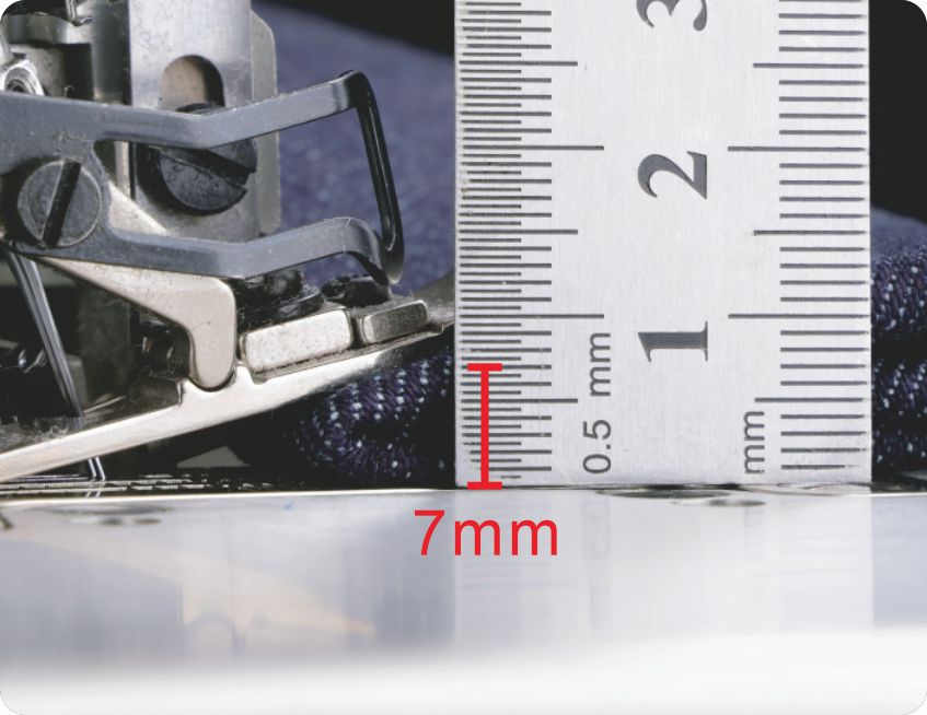 7mm ultra-thick sewing capability, easily handles seams and ridges