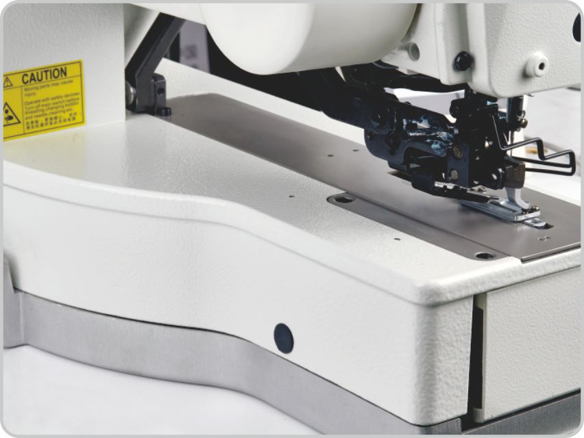 Narrow base for easy material placement